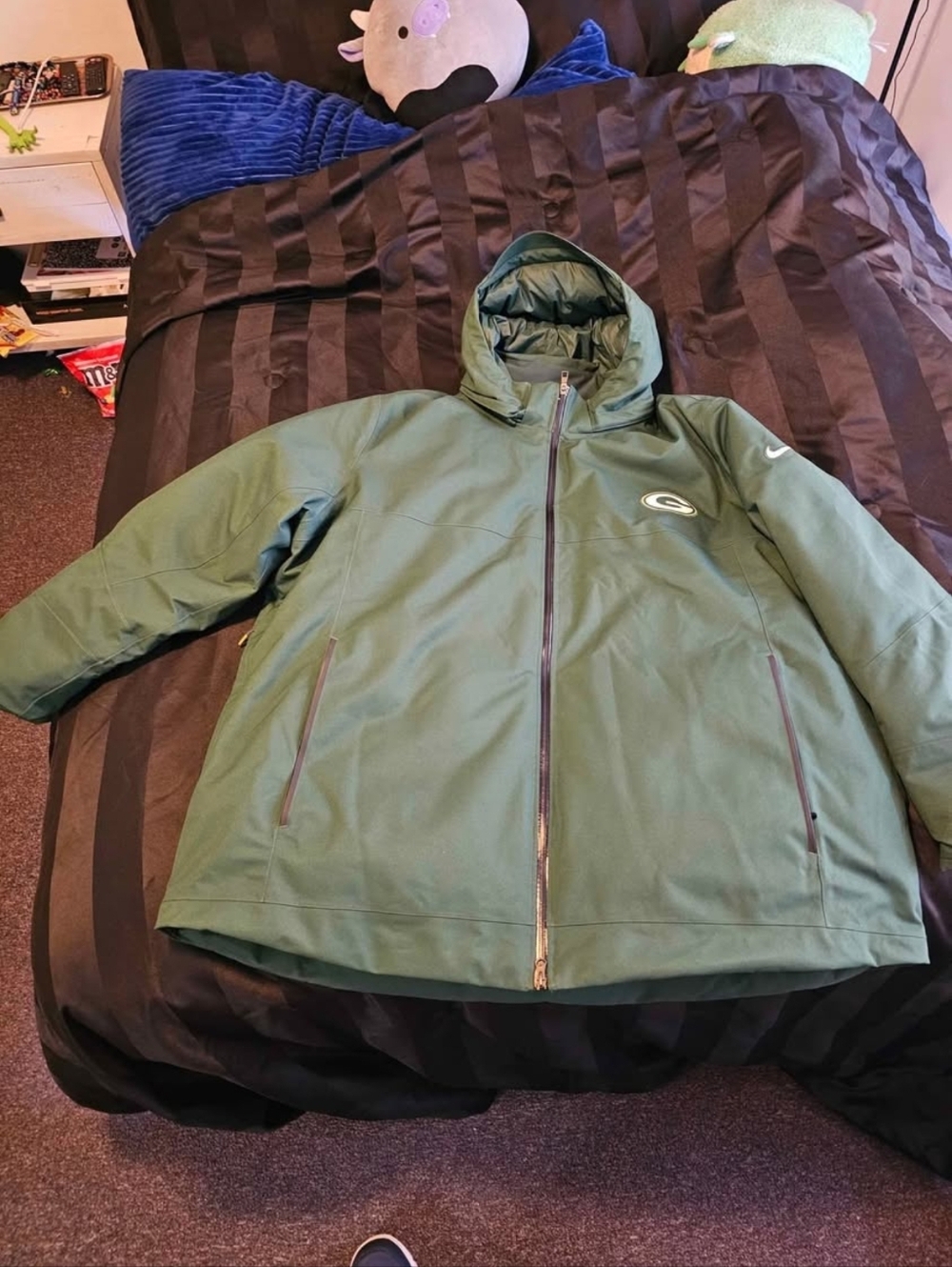 Nike Onfield Green Bay Packers Down Parka Size 4XL